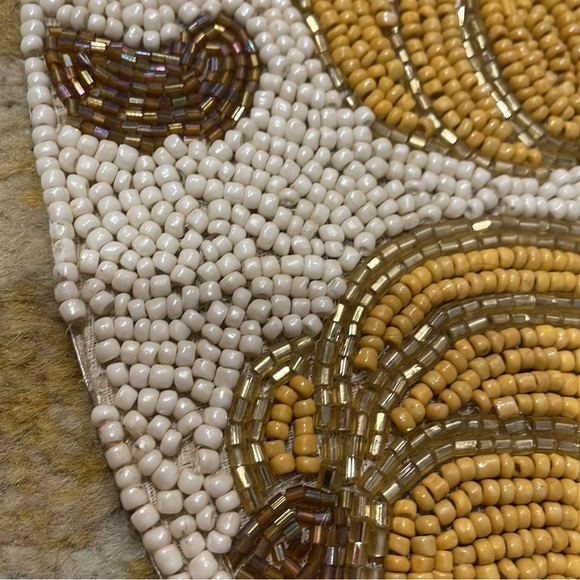 Sigrid Olsen Fall Leaves Beaded Round 15” Charger Placemat New Missing Beads - Picture 3 of 3